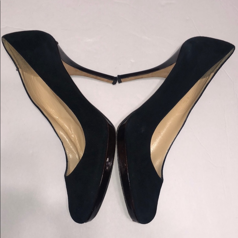 Kate Spade black suede high heels shoes size 8 1/2 - Picture 4 of 8